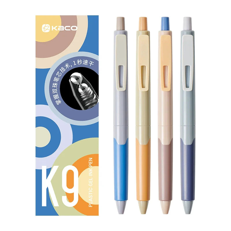 KACO K9 Garden Party Gel Pen 0.5mm Black Ink 4 Pack