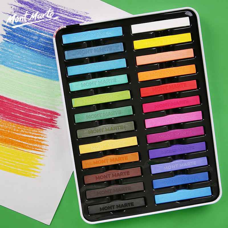 Mont Marte Soft Pastels in Tin Box Signature 24 Colours - TTpen