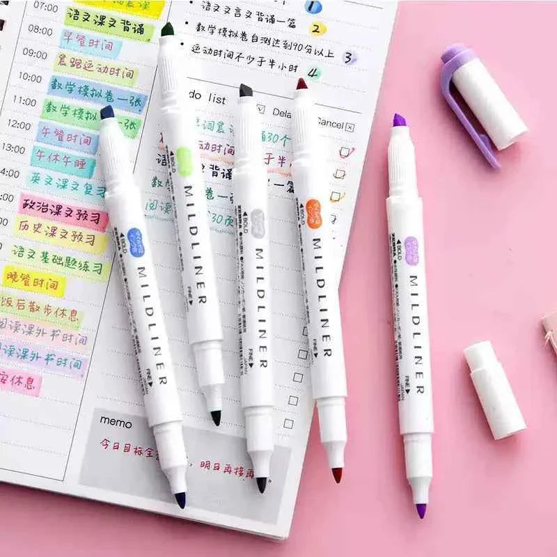 Zebra Mildliner Dual-Tip Highlighter Marker Pens Set,25 Colors