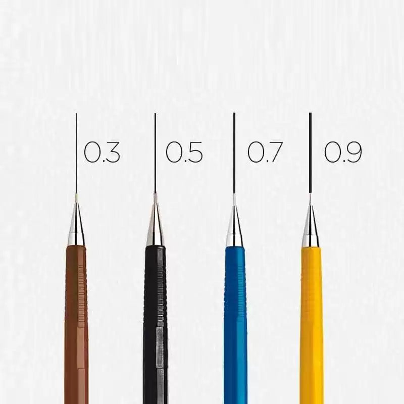 Pentel P200 Automatic Mechanical Pencils,0.3/0.5/0.7/0.9MM