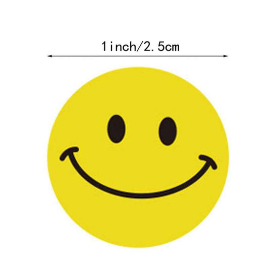 500pcs Happy Smile Face Reward Stickers,1 inch,8 Colors - TTpen
