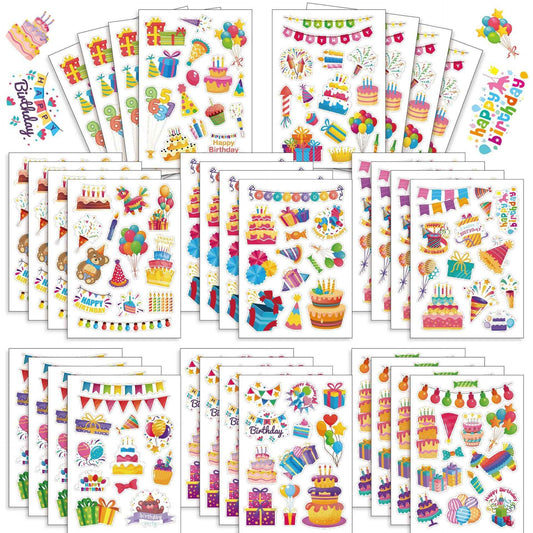32 Sheets Happy Birthday Party Make Your Own Stickers for Kids - TTpen