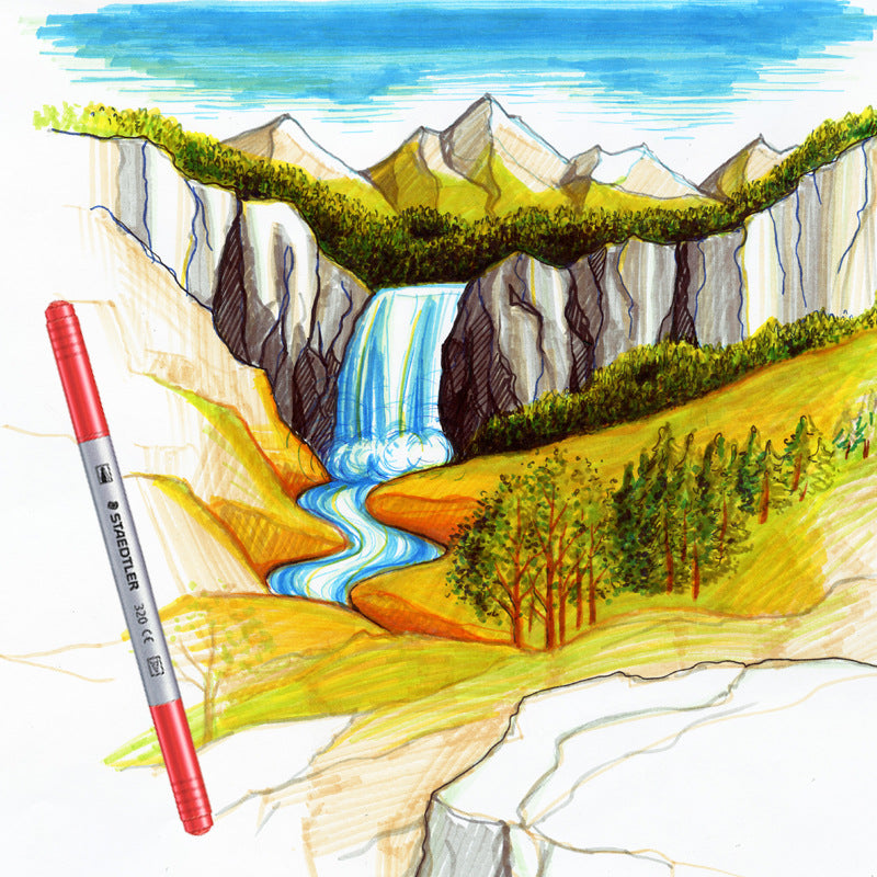 STAEDTLER 3200 TB72 Design Journey Double-Ended Fibre-Tip Pens