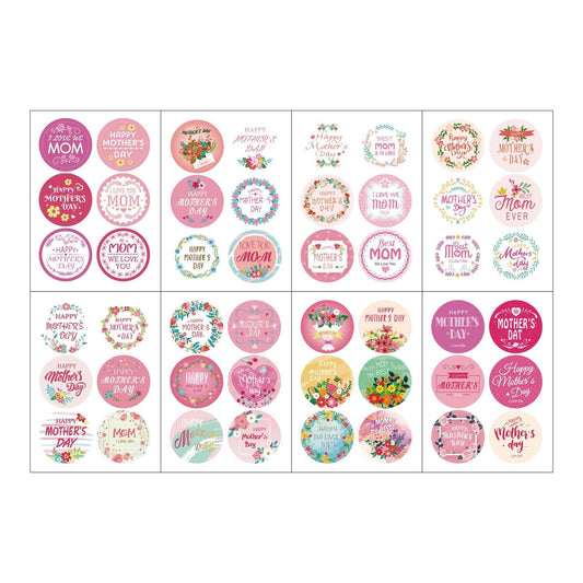 96pcs Mother‘s Day Stickers 2 inch Large Round Labels - TTpen