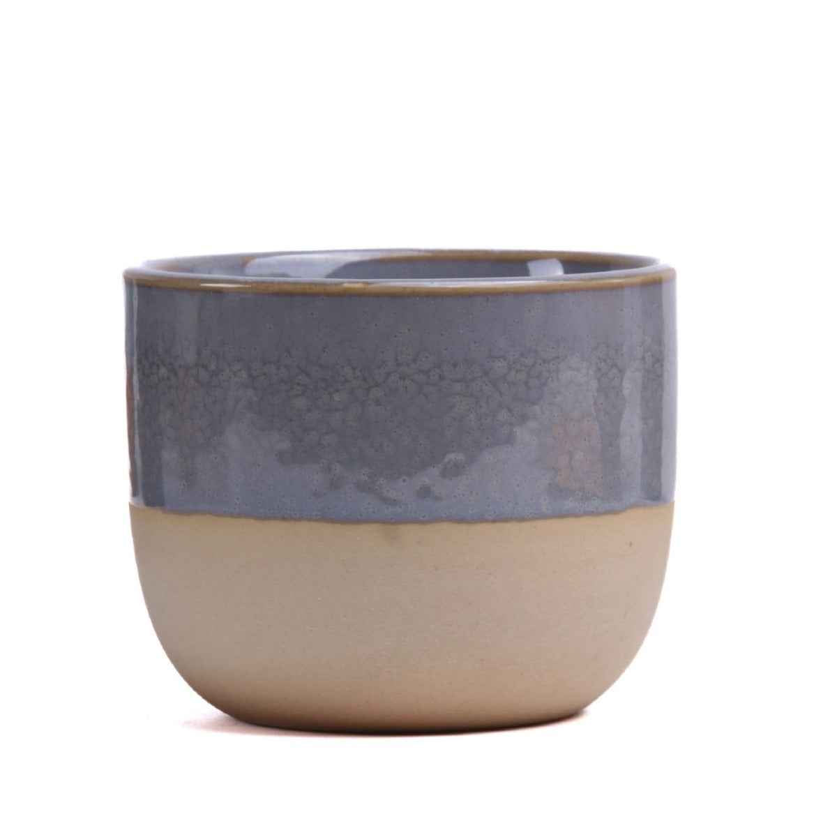 150ml Grey Ceramic Espresso Cups for Coffee Tea Set of 4