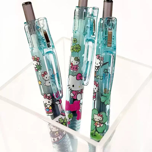 ZEBRA Hello Kitty Four-Leaf Clover Cat Gel Pen Limited Edition,3-Pack