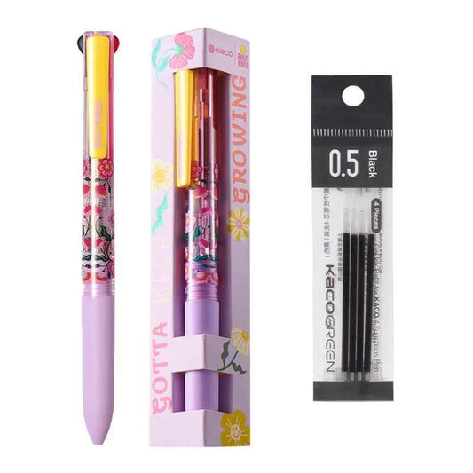 KACO 3in1 Multi-Pen Black/Red Ballpoint 0.5mm Mechanical Pencil 2 Pack