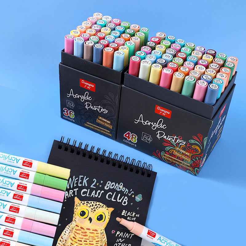 Guangna Pastel Paint Acrylic Marker Pens,3mm Medium Tip,12 Colors - TTpen