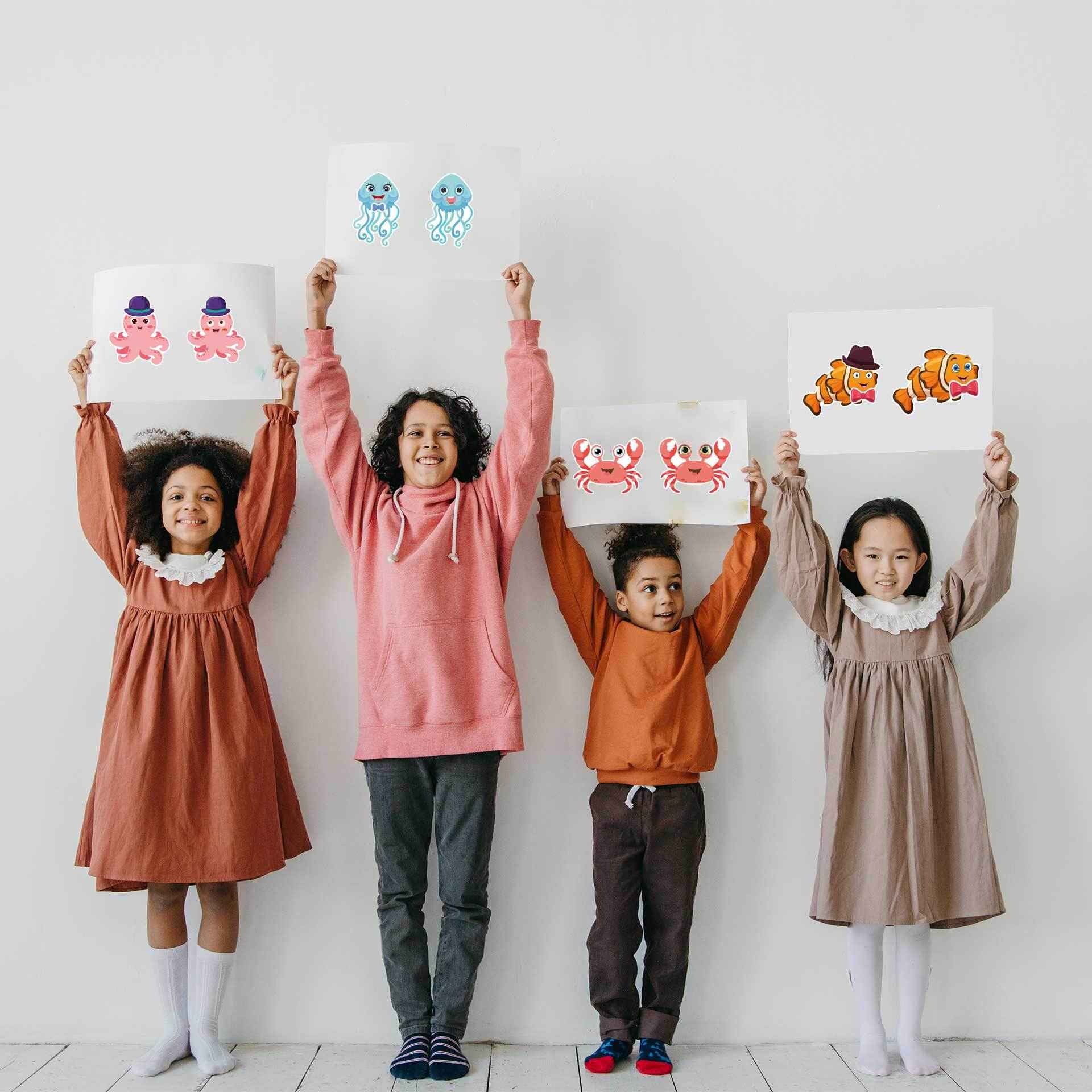 32 Sheets Sea Animals Make Your Own Stickers for Kids - TTpen