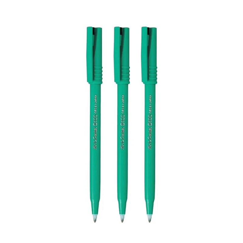 Pentel B100 Water-Based Ballpoint Pen, Black Ink, 3 Pieces