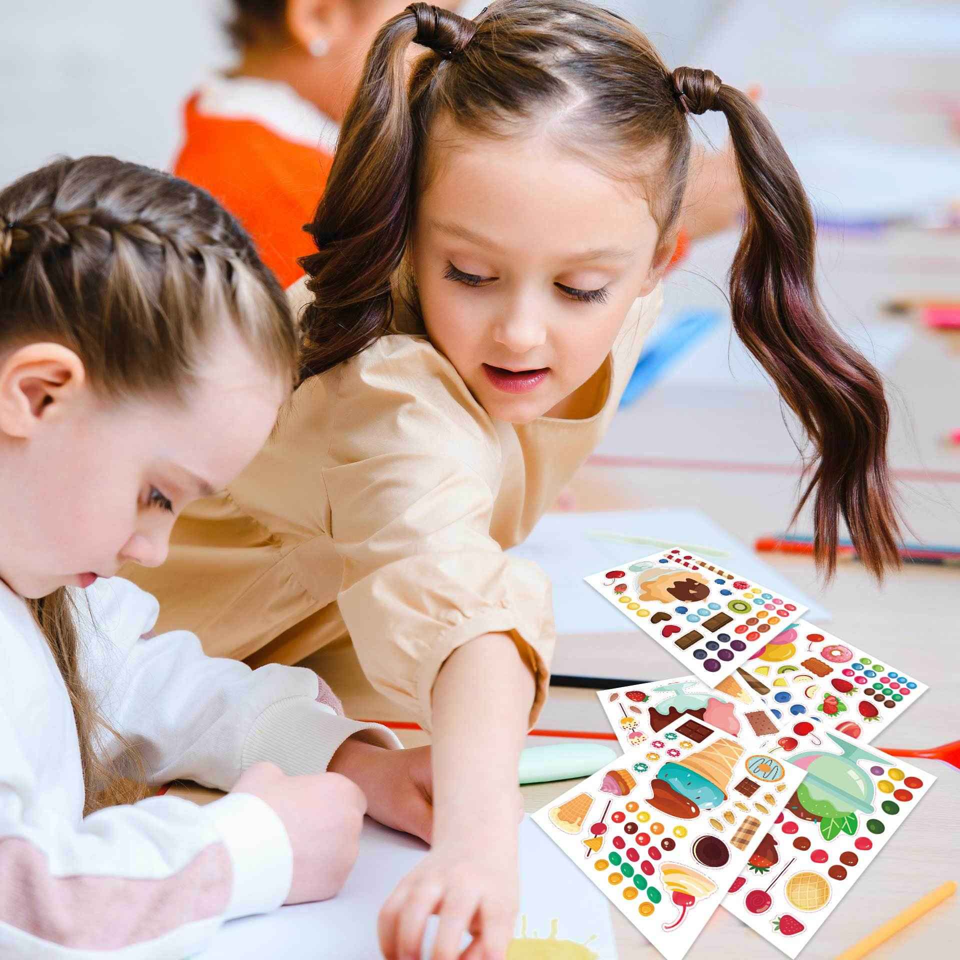 24 Sheets Icecream Theme Make Your Own Stickers for Kids - TTpen