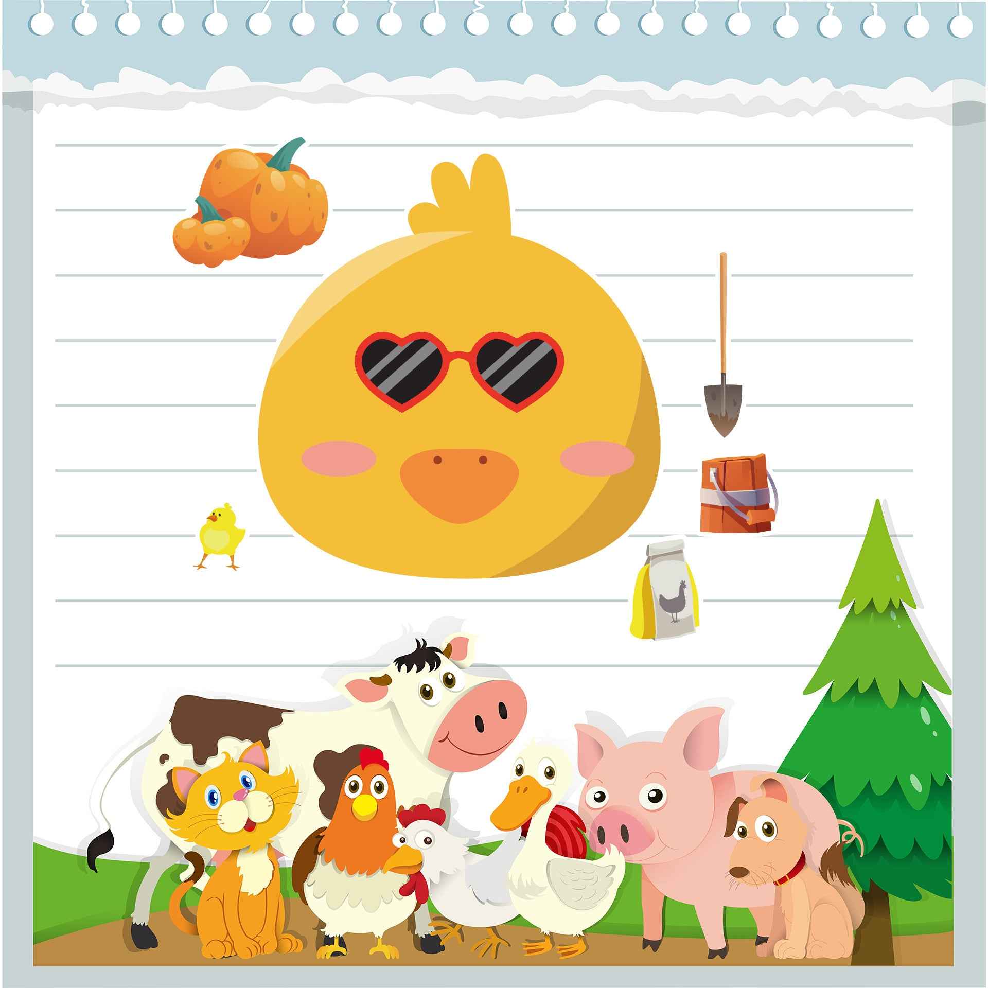 24 Sheets Farm Animals Make Your Own Stickers for Kids - TTpen