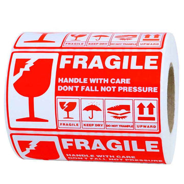 300Pcs Fragile Stickers Red Warning Labels for Shipping and Packing - TTpen