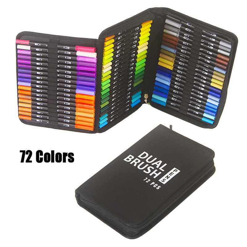 60/72/120 Colors Art Markers Dual Tip Brush Pen for with Case - TTpen