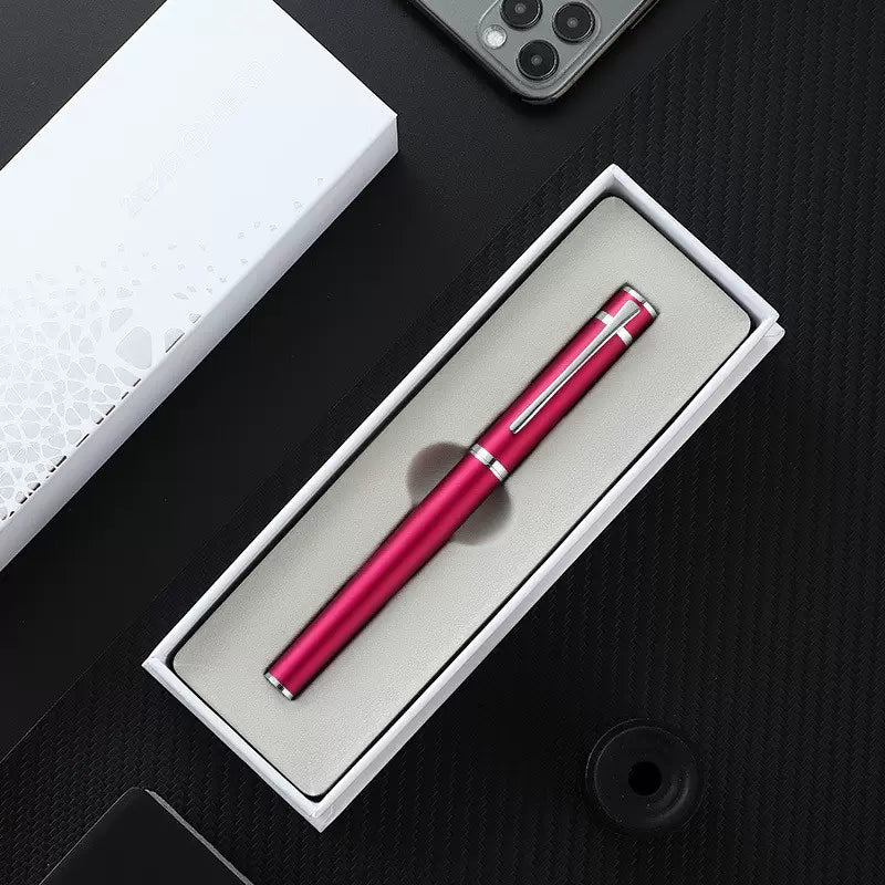 Hero H605C Iridium Fine F Nib Metal Fountain Pen 0.5mm Red