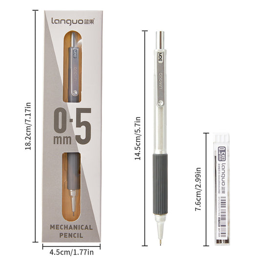 Low-Center Gravity Metal Mechanical Pencil with Leads Set 0.3mm/0.5mm