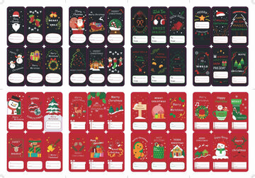 192pcs Merry Christmas To and From Stickers for Gift Box Wrapping - TTpen