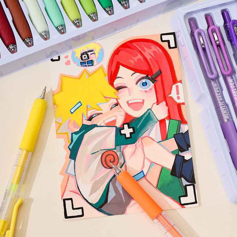 Languo 36 Colors Retractable Gel Pens 0.7mm for Coloring Drawing