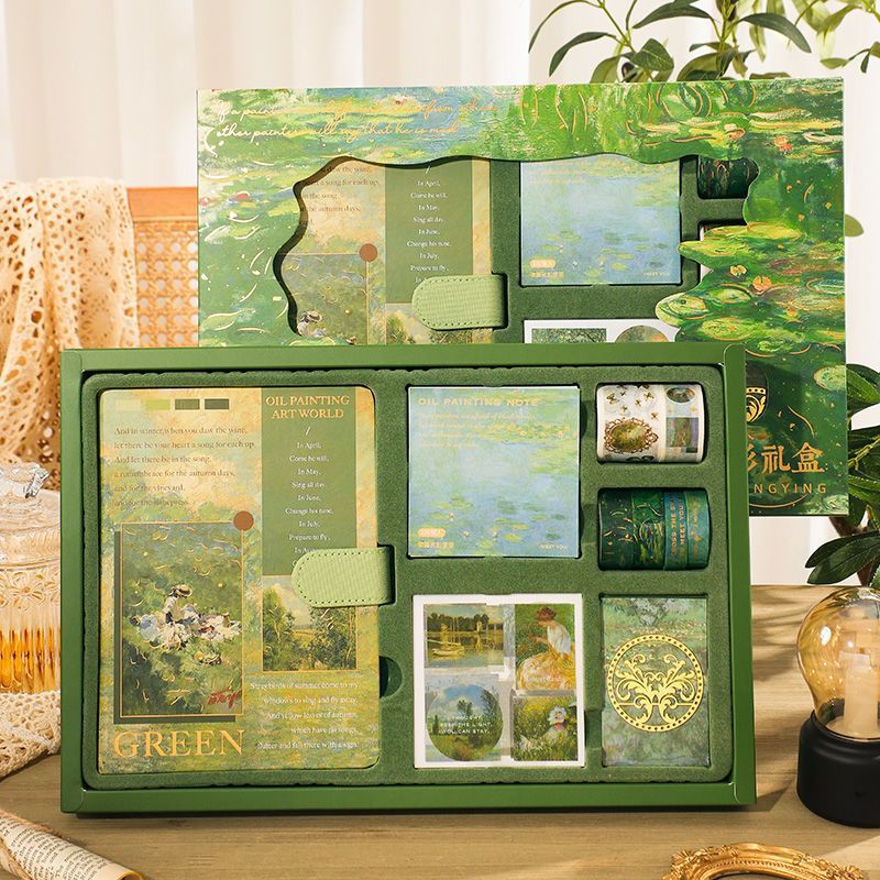 Oil Painting Series Journal Scrapbooking Supplies Gift Set