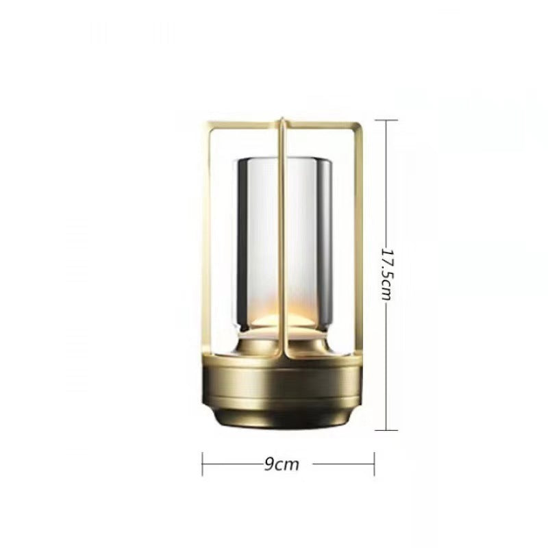 Portable Metal LED Table Desk Lamp Rechargeable Battery Powered
