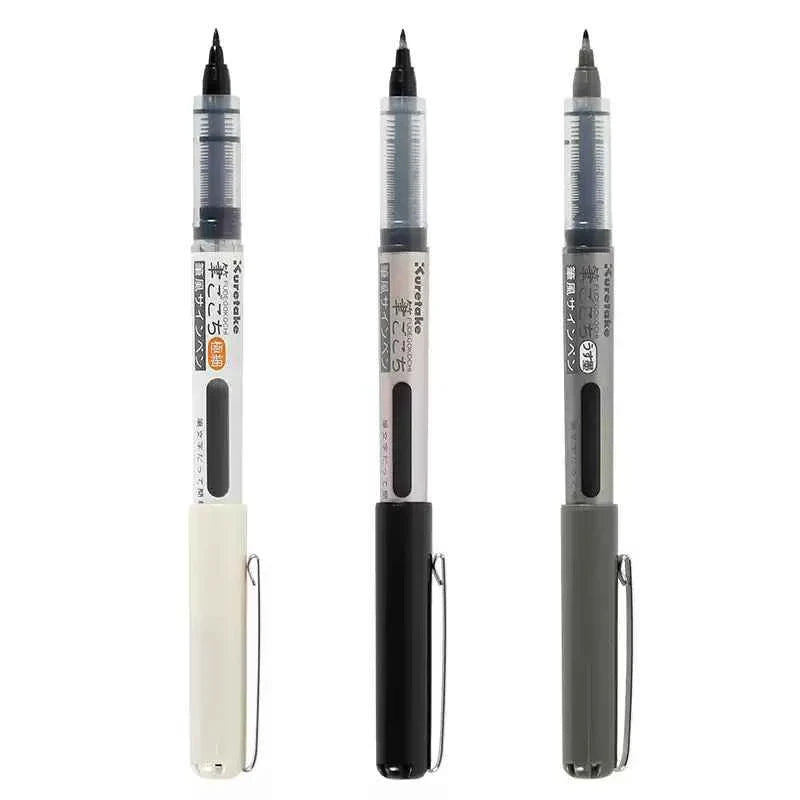 Kuretake Zig Inktober Brush Pen Set for Manga Drawing Calligraphy 3 Pack