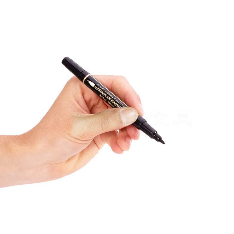 Pentel Twin-Tipped Permanent Marker Pen N75W 5 Pack