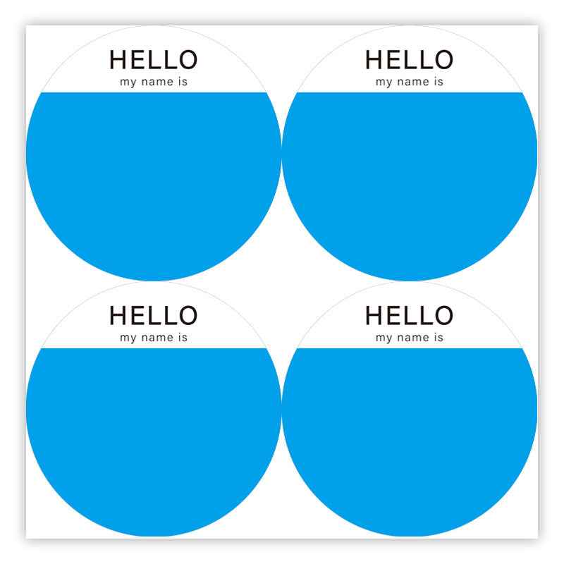 200Pcs Hello Name Tags Hello My Name is Stickers 8cm Round - TTpen