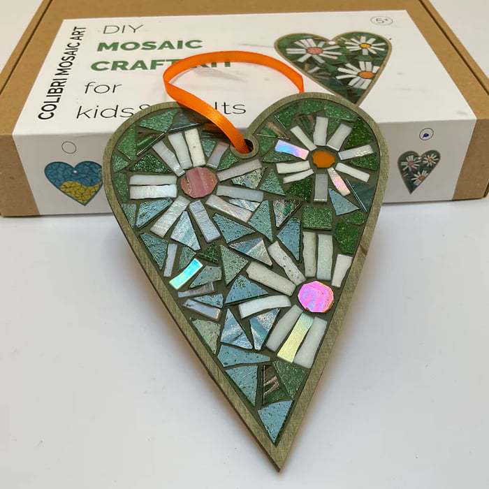 DIY Mosaic Wood Craft Kits for Kids & Adults Heart