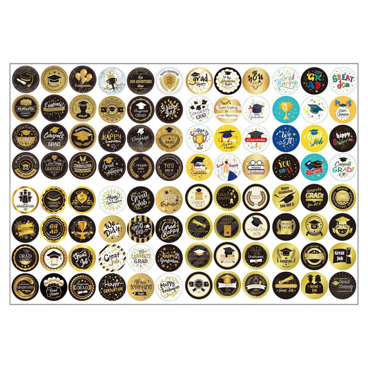 192pcs Congrats Graduation Stickers 1.5 inch Round Labels - TTpen