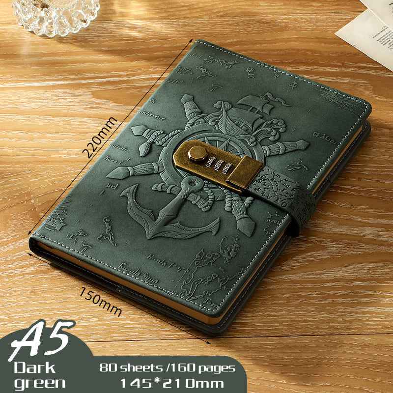A5 Journal Retro Password Notebook Relief Sculpture - TTpen