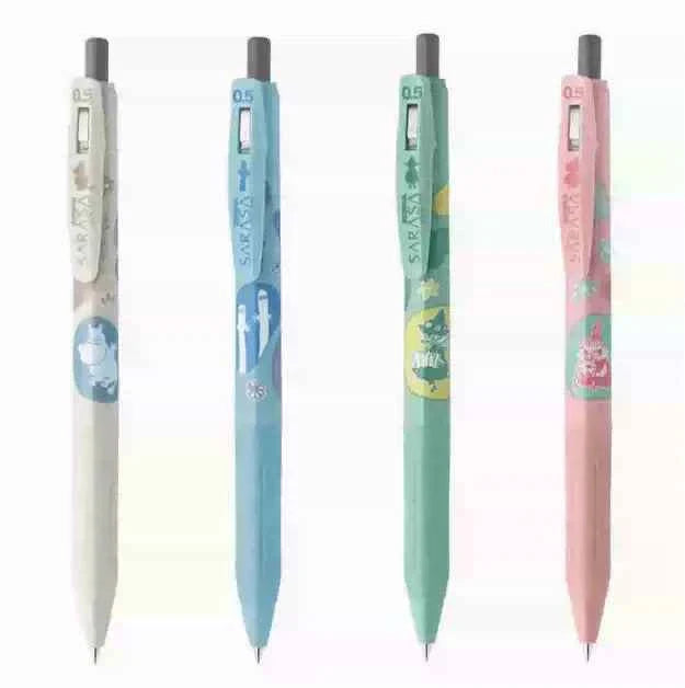 Zebra SARASA Clip x Moomin Gel Pen - 0.5mm 4 Pack - Limited Edition