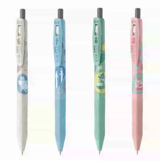 Zebra SARASA Clip x Moomin Gel Pen - 0.5mm 4 Pack - Limited Edition