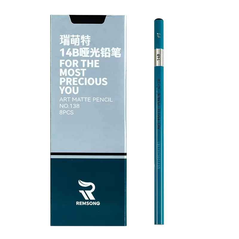 REMSONG ART Matte Pencil Set HB-20B Sketching and Drawing 8 Pack - TTpen