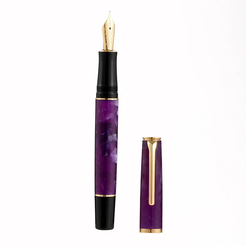 Hongdian N12 Piston Fountain Pen Fine Soft Nib Acrylic Design