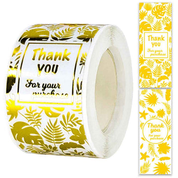 200pcs Thank You for Your Purchase Stickers Gold 80 x 30 mm - TTpen