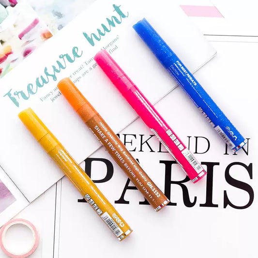 Guangna 1152 Glitter Metallic Marker Pens, Medium Tip,12 Color