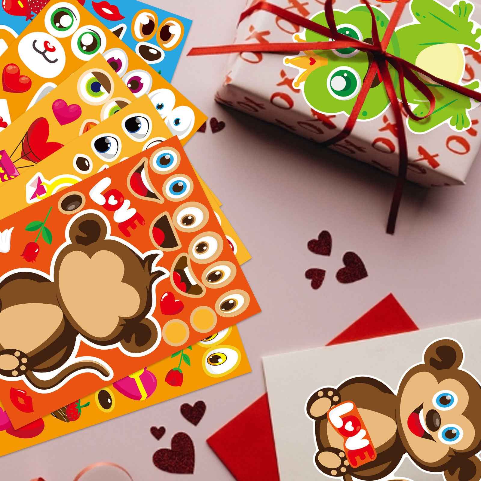 24 Sheets Cute Anime Animals Make Your Own Stickers for Kids - TTpen