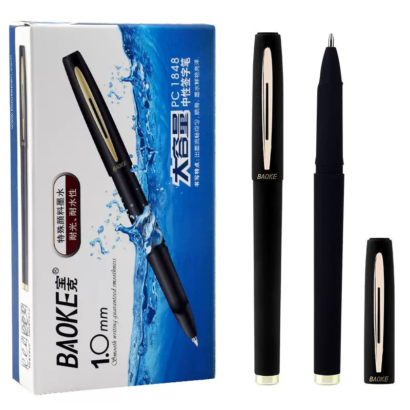 Baoke Antibacterial Gel Pen 1.0 Pack of 12 Black 1.0mm