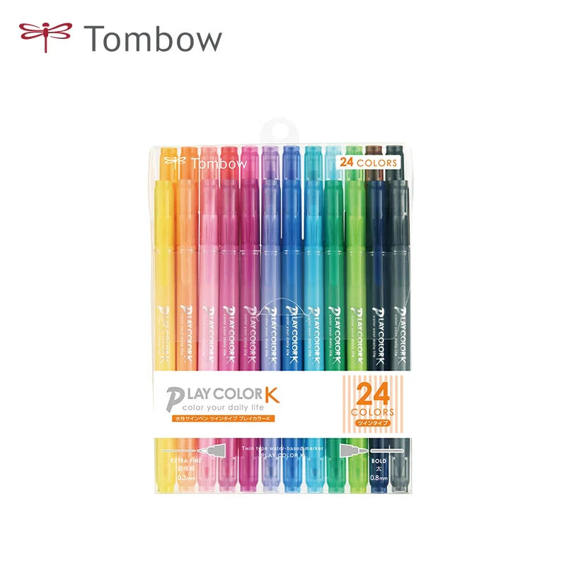 Tombow Play Color K Felt Tip Pen Set 6/12/24/36 Colors