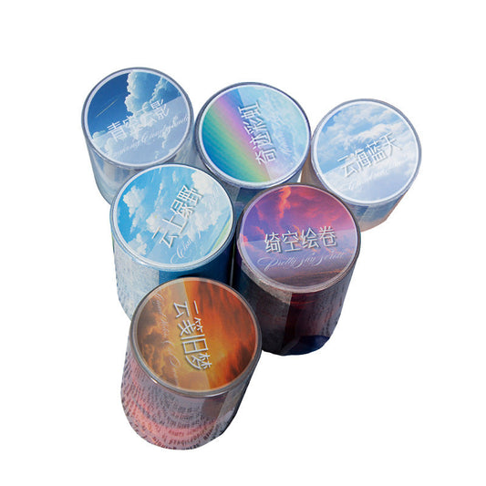 6Pcs Sky Clouds Washi Tape Set for Journaling Scrapbooking DIY Decor