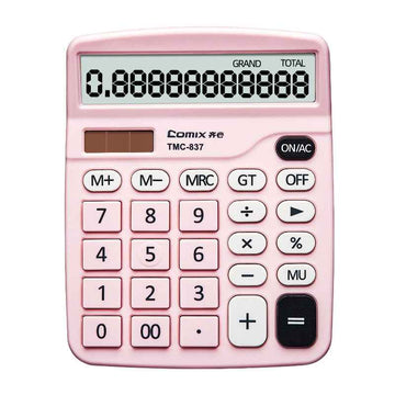 Comix TMC-837 Desktop Calculator Solar Battery Dual Power 12 Digits - TTpen