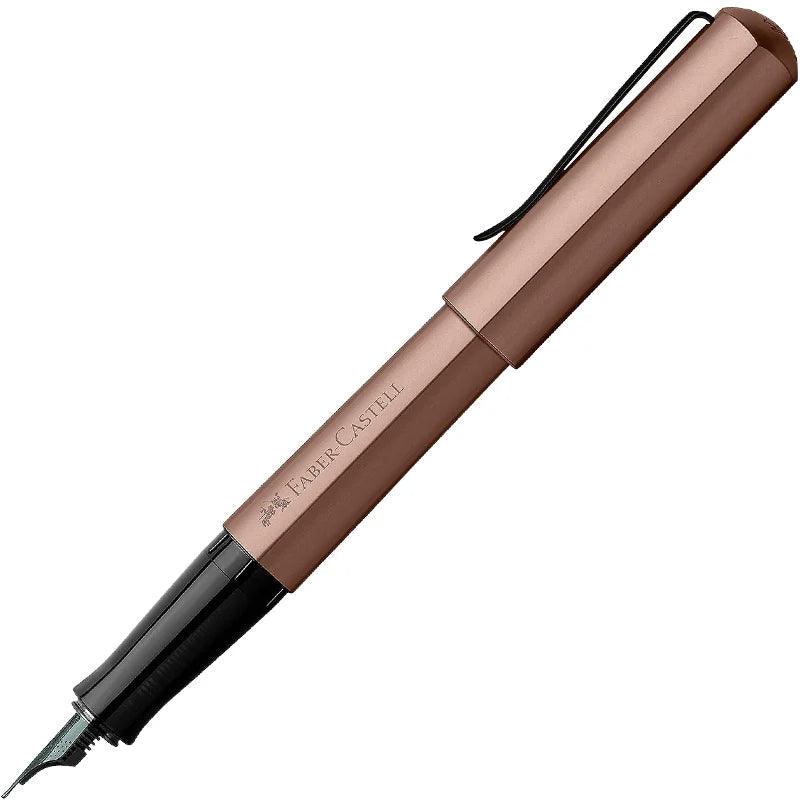 Faber Castell HEXO Fountain Pen, Blue/Black/Bronze/Silver White - TTpen