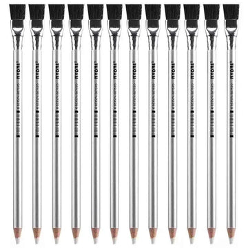 NYONI Detail Sketch Eraser Pencil with Brush 12 Pack