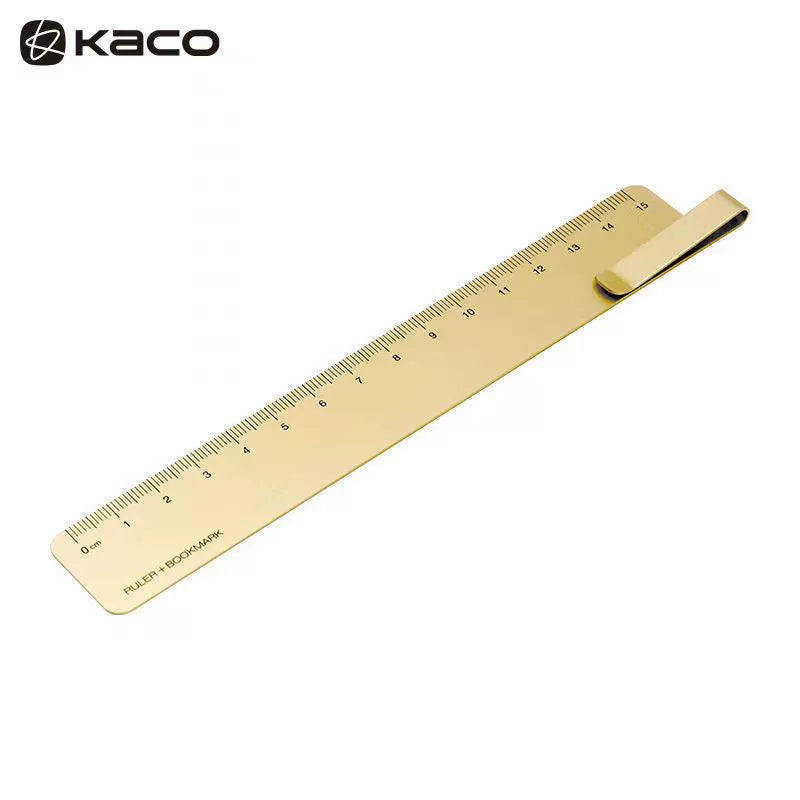 KACO 15CM Metal Ruler - Bookmark, Clamp & Student Tool
