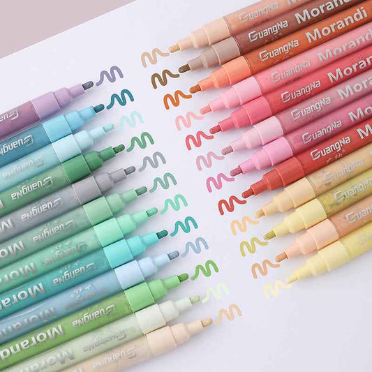 Guangna Morandi Acrylic Paint Pens Fine Tip (1-2mm) 12 Colors - TTpen