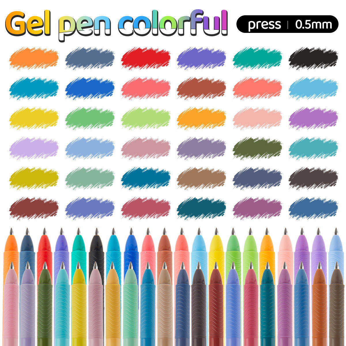 SHANDS S686 Retro /Juice Colored Gel Ink Pens Retractable 0.5mm
