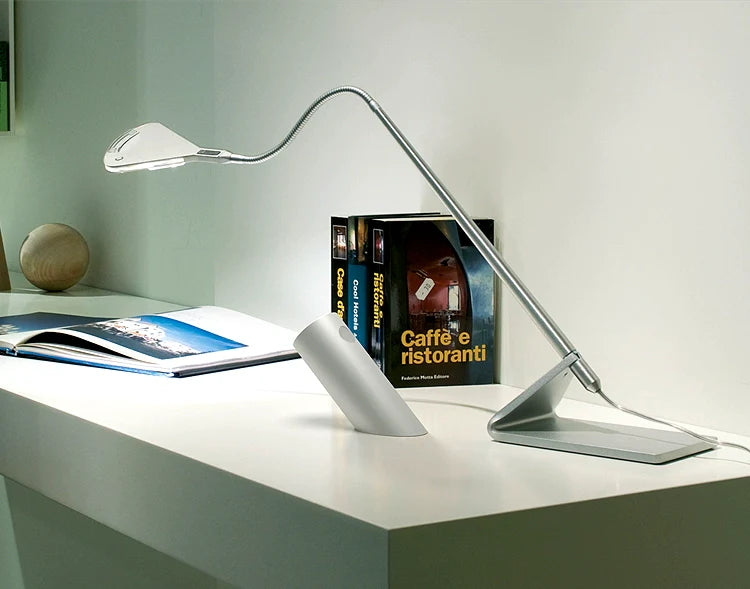 Tilted Aluminum Cylinder Pen Holder - Modern Desktop Organizer