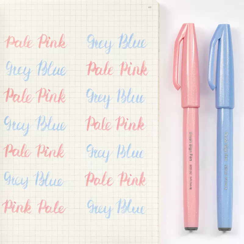 Pentel Fude Touch Sign Pen,Felt Pen Like Brush Stroke,2 Pack B