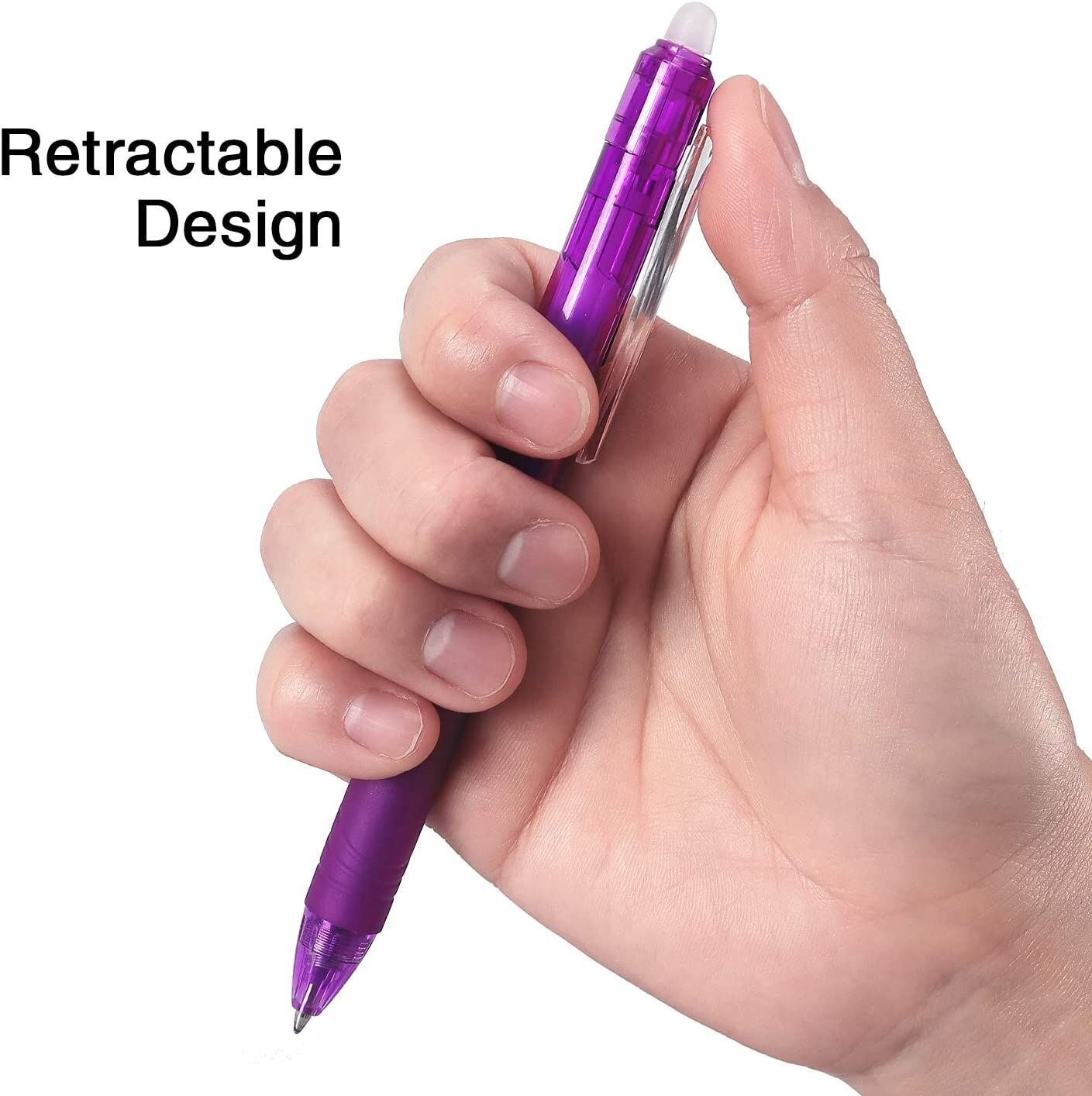 Retractable Erasable Gel Pens Clicker 8 Color Inks