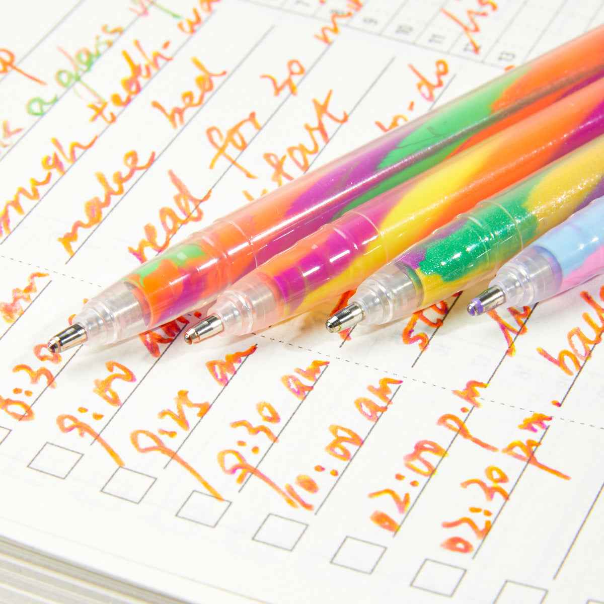 SHANDS 18 Colors Magic Rainbow Gel Pens with Glitter Neon Pastel